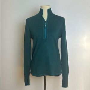 Eddie Bauer Teal Quarter-Zip Pullover